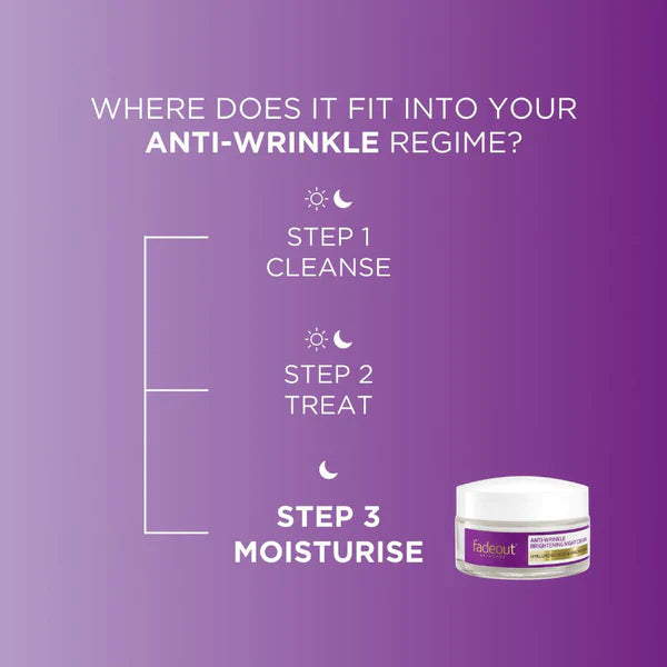 Fade Out Anti-Wrinkle Brightening Night Cream - 50ml | Premium Skincare & Beauty Products in Pakistan