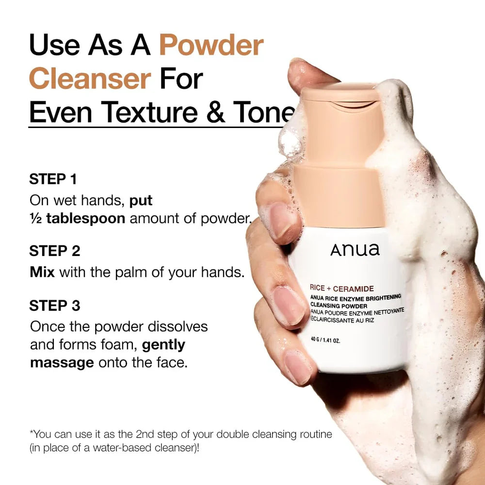Anua Rice Enzyme Brightening Cleansing Powder – 40g