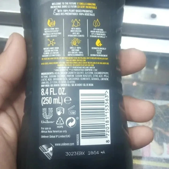 AXE Dark Temptation 3 In 1 Body, Face & Hair Wash 250ml