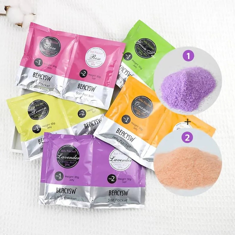 BEACYSW Foot Soak Powder Jelly Pocket Spa Pedicure Set | Premium Skincare & Beauty Products in Pakistan