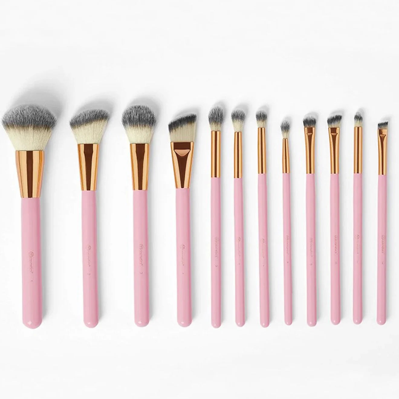 BH Cosmetics - Pink Studded Elegance - 12 Piece Brush Set