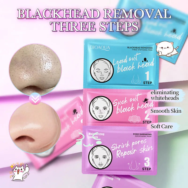 BIOAQUA Blackhead Remover 3 Steps Sachet | Premium Skincare & Beauty Products in Pakistan