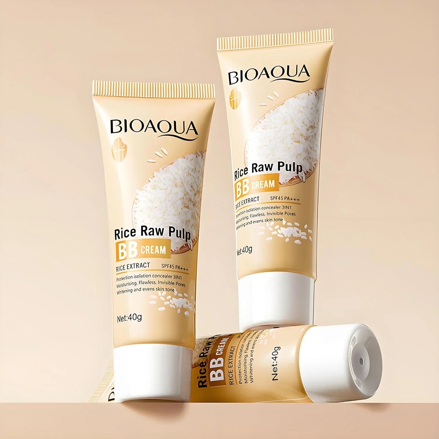 Bioaqua Rice Raw Pulp SPF45 PA+++ BB Cream - 40g