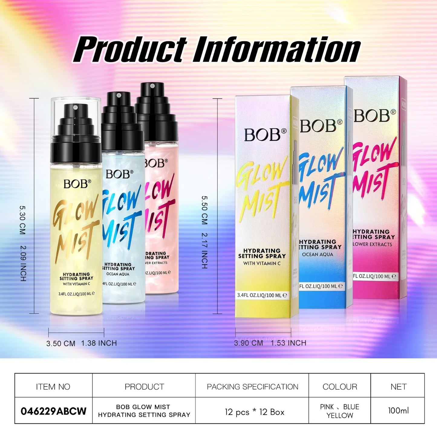 Bob Glow Mist Hydrating Setting Spray - 100ml