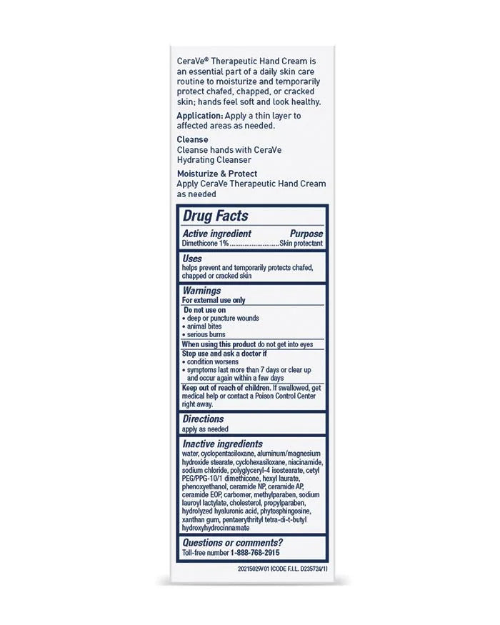 CeraVe Therapeutic Hand Cream - 85g