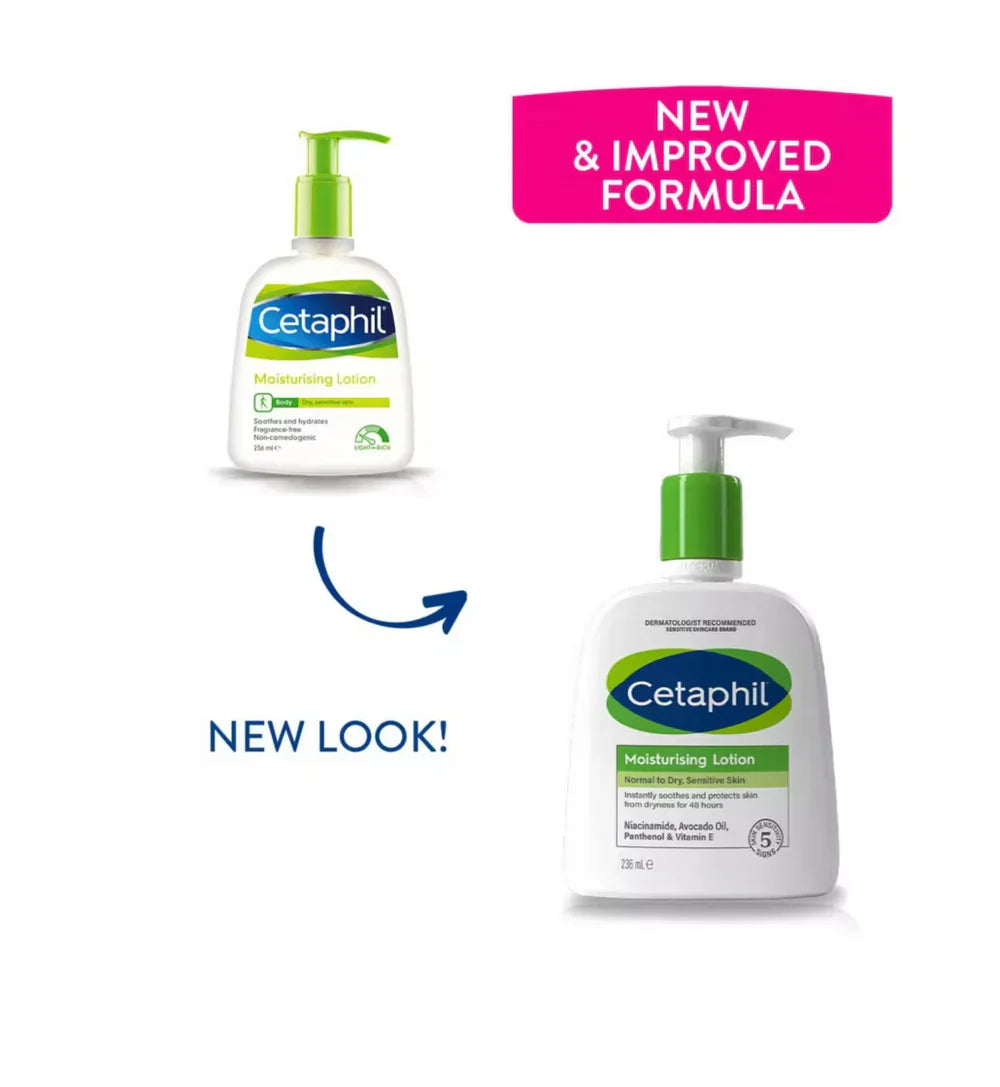 Cetaphil Moisturising Lotion, For Normal To Dry, Sensitive Skin, 236ml
