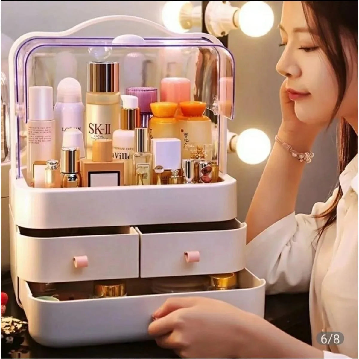 Modern Cosmetic Organizer Makeup Storage Holder 3 Layer
