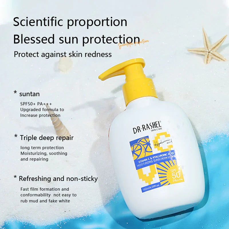 DR.Rashel Vitamin c & hyaluronic acid moisturizinng sunscreen loiton SPF50 - 180ml