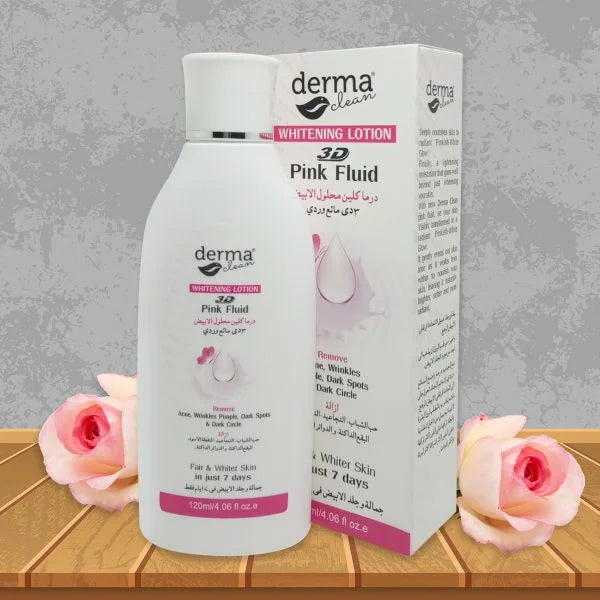 Derma Clean Whitening Lotion 3D Pink Fluid – 120ml | Premium Skincare & Beauty Products in Pakistan