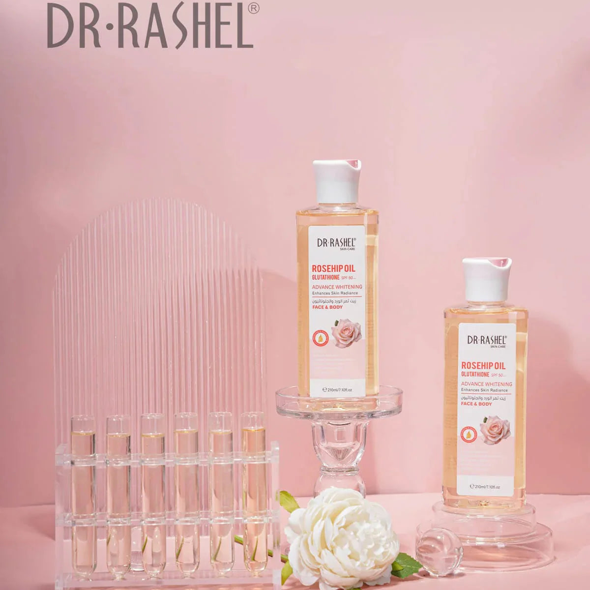 Dr RASHEL Face & Body Rosehip Oil Glutathione SPF50+ - 210ml