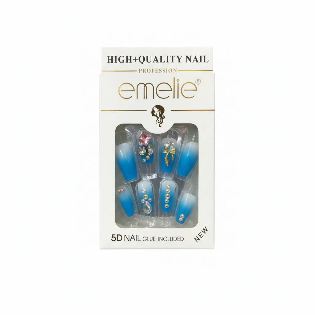 Emelie 5D Artifical Nails With Nail Glue