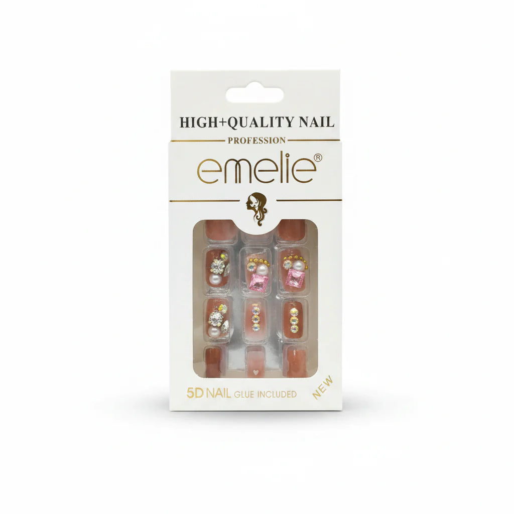 Emelie 5D Artifical Nails With Nail Glue