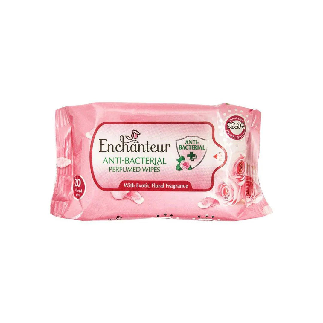 Enchanteur Anti Bacterial Exotic Floral Wipes 20'S | Premium Skincare & Beauty Products in Pakistan