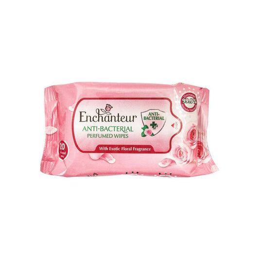Enchanteur Anti Bacterial Exotic Floral Wipes 20'S | Premium Skincare & Beauty Products in Pakistan