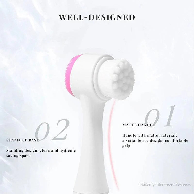 3D Double Sides Multifunctional Silicone Massage Brush