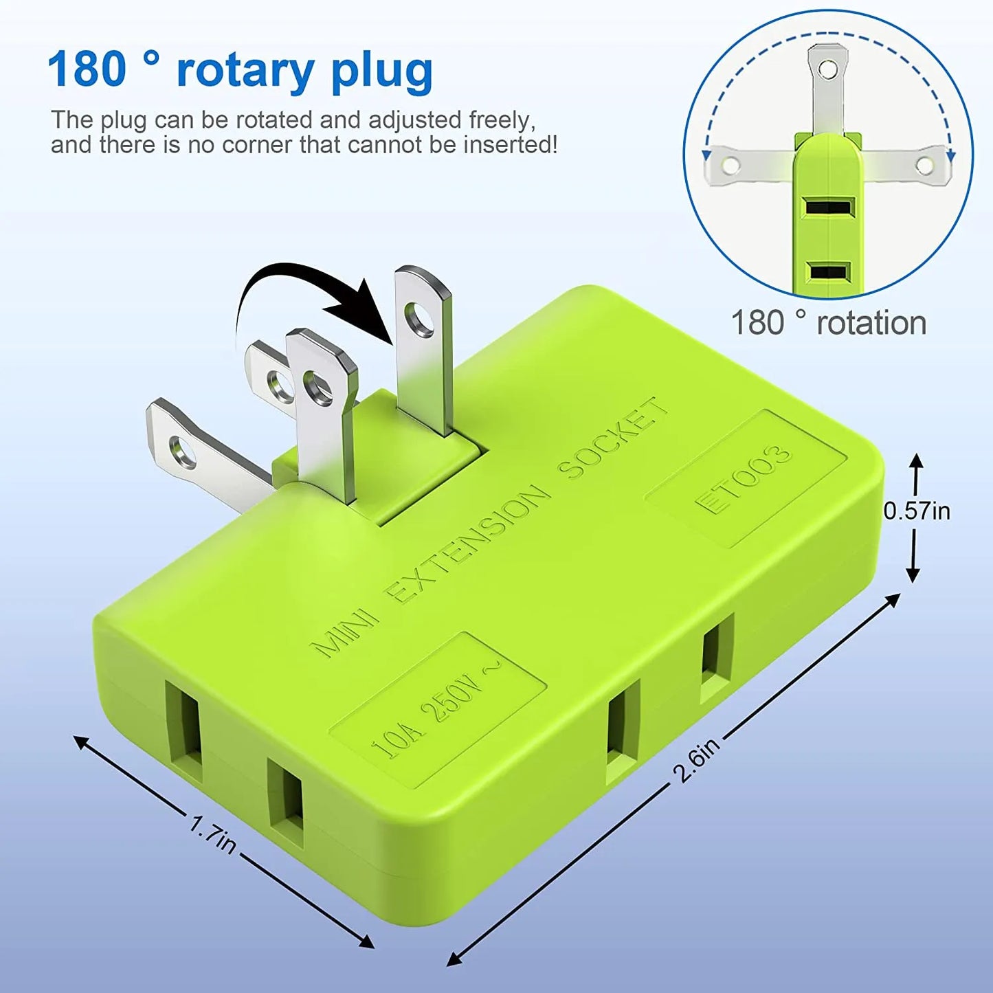 Flat Wall Plug Adapter