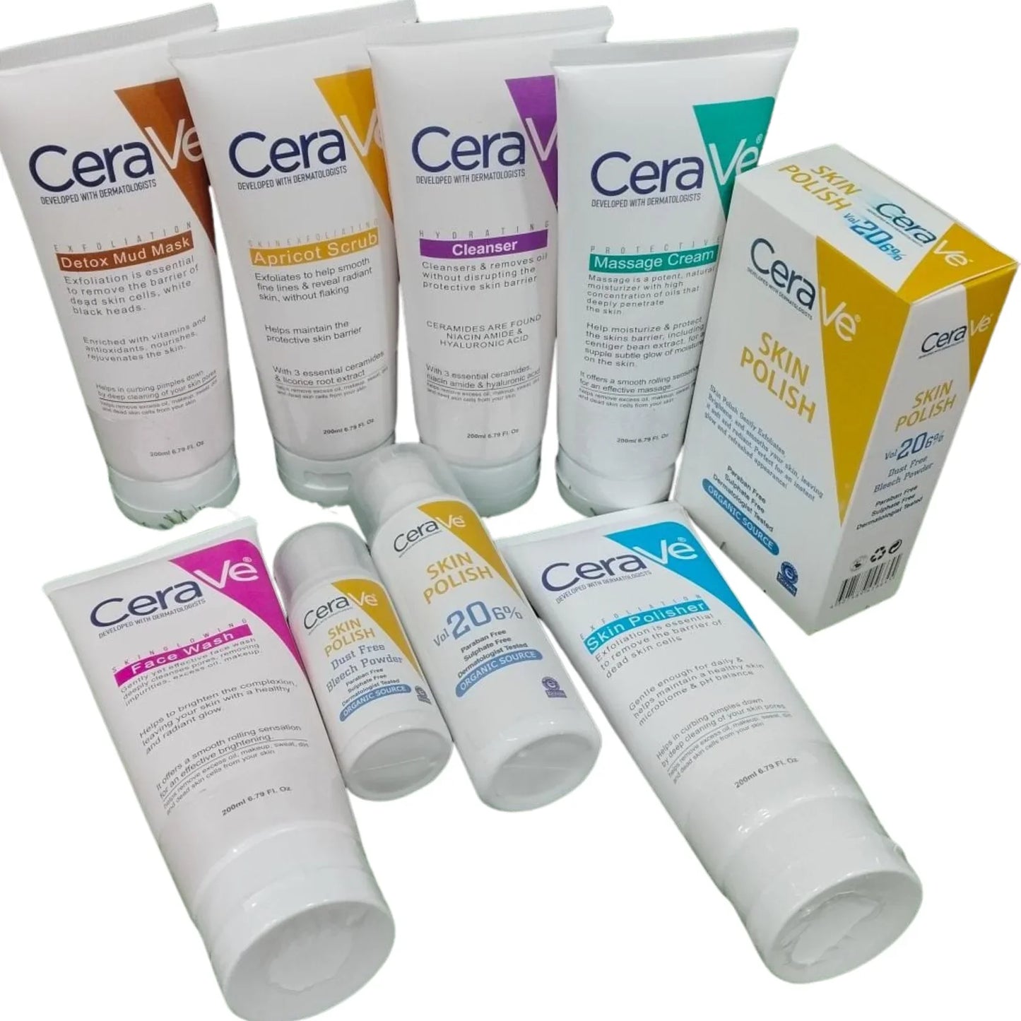 Cerave Full Facial Set with Skin Polish | Premium Skincare & Beauty Products in Pakistan