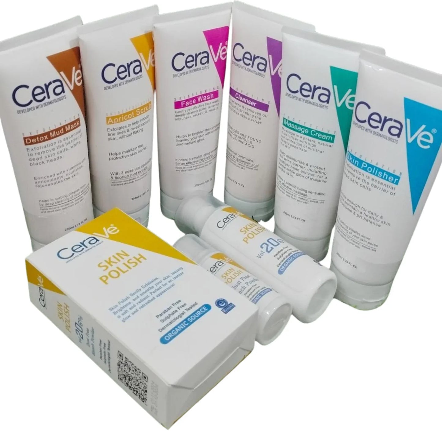 Cerave Full Facial Set with Skin Polish | Premium Skincare & Beauty Products in Pakistan