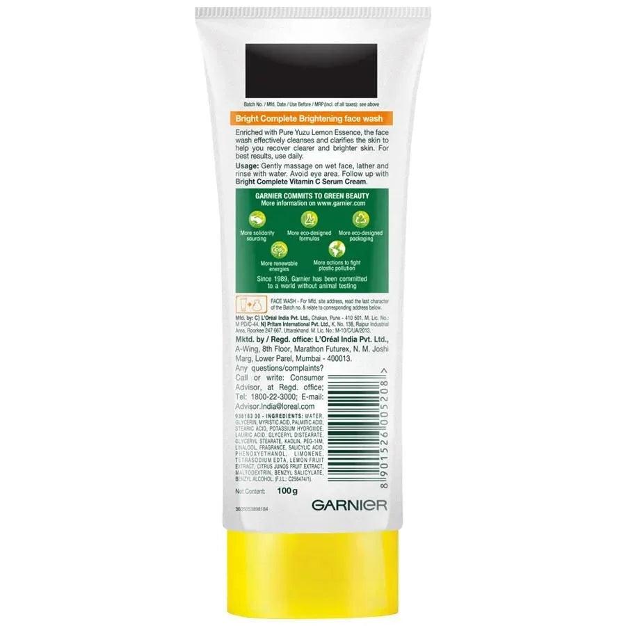 Garnier Bright Complete Vitamin C Face Wash - 100ml
