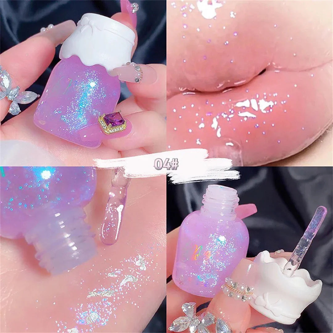 Gege Bear Lip Honey Gloss Set Moisturizing Mirror Shine