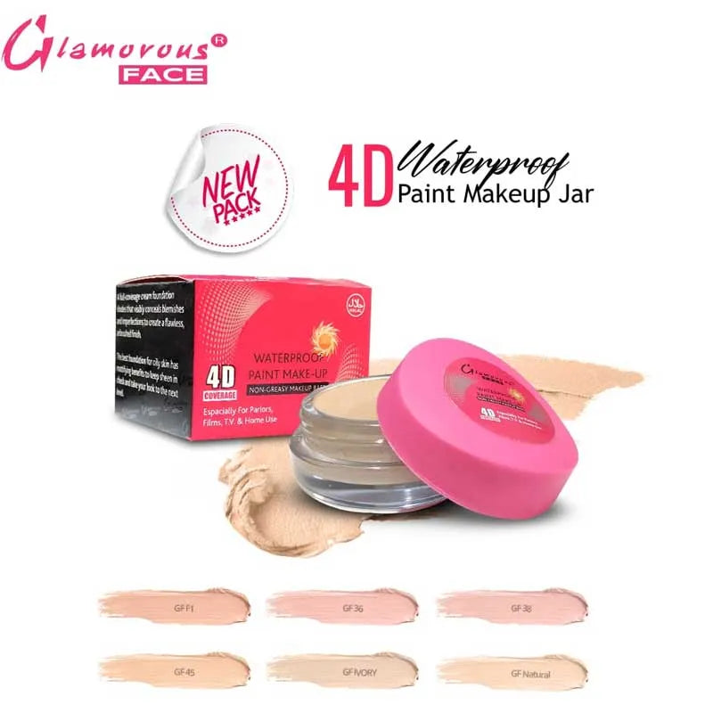 Glamorous Face Waterproof 4D Jar Base Foundation - GF Ivory