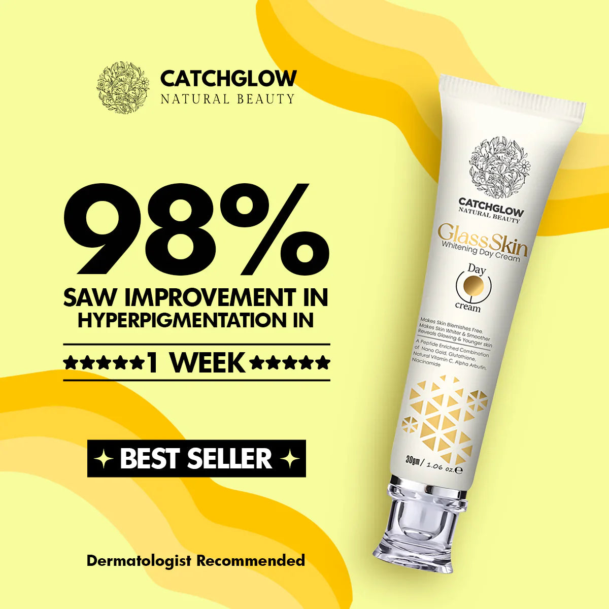 Catchglow Glass Skin Whitening Cream - 30g - Factory Leftover | Premium Skincare & Beauty Products in Pakistan