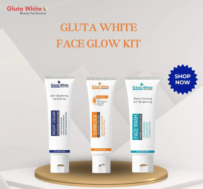Gluta White Face Whitening Kit Trio Pack | Premium Skincare & Beauty Products in Pakistan