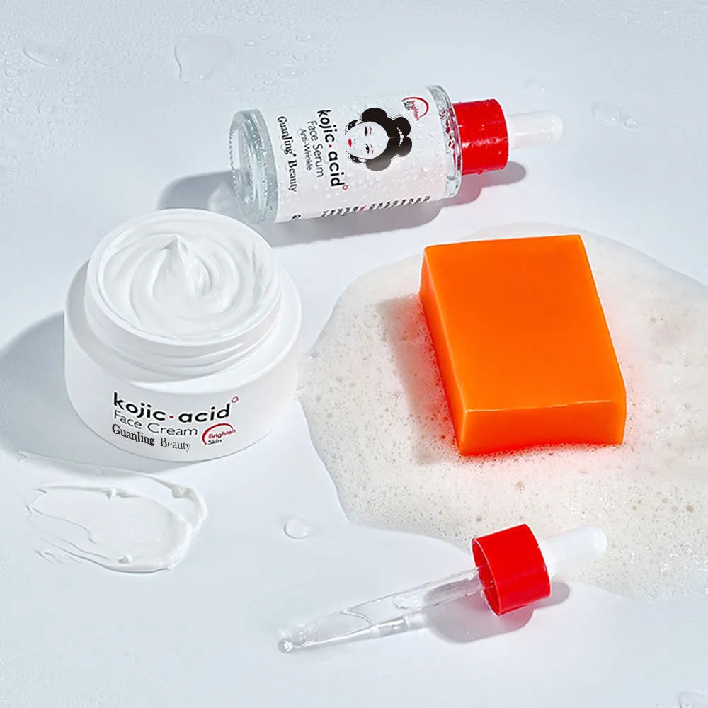 Guanjing Kojic Acid Whitening 3pc Skin Care Set for Brighten Skin | Premium Skincare & Beauty Products in Pakistan