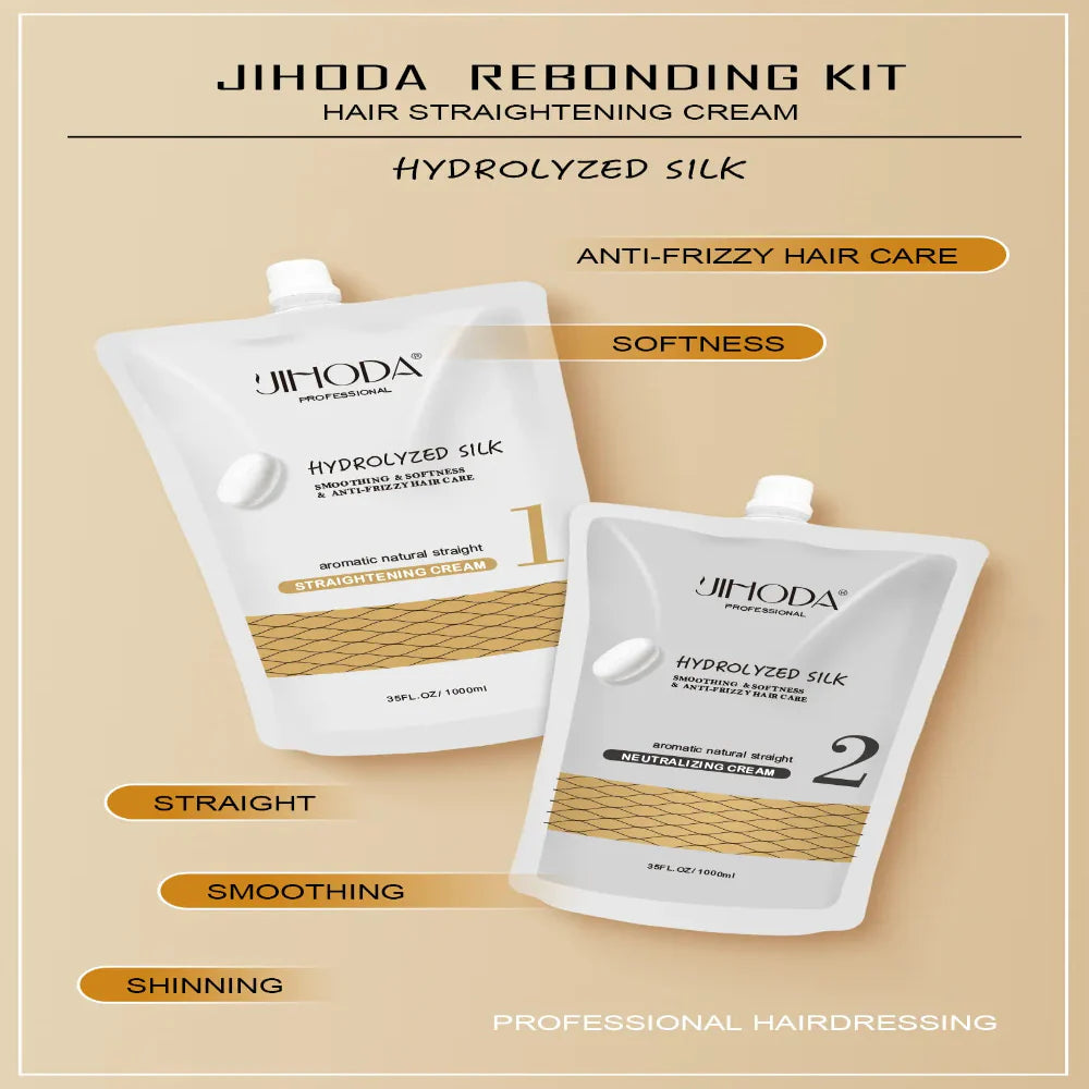 Gihoda Rebonding Hair Straightening Cream for Nourish and Smooth Hair - 1000ml Each