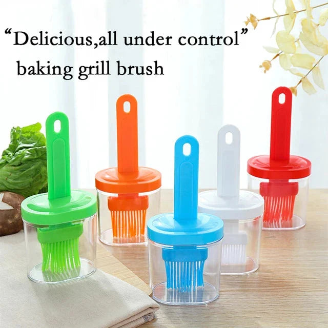 Oil Bottle with Silicon Brush for Kitchen