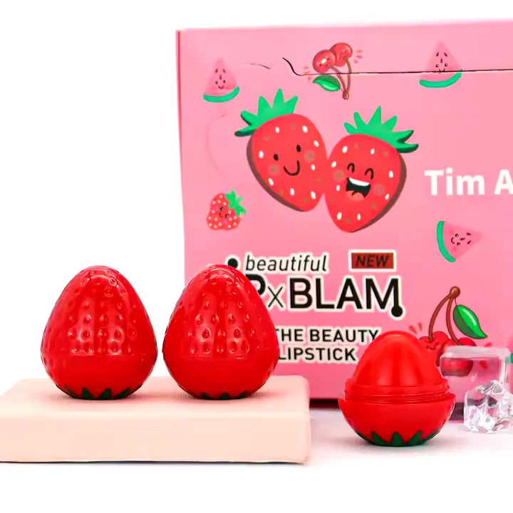 Professional Cute Kids Strawberry Lip Balm