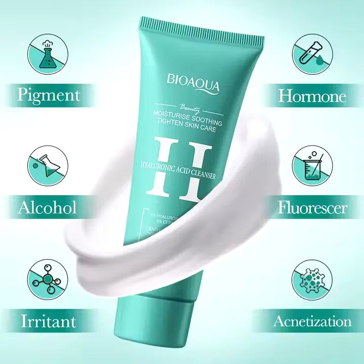 BIOAQUA Hyaluronic Acid Deep Cleaning Acne Oil Control Facial Cleanser - 100g | Premium Skincare & Beauty Products in Pakistan