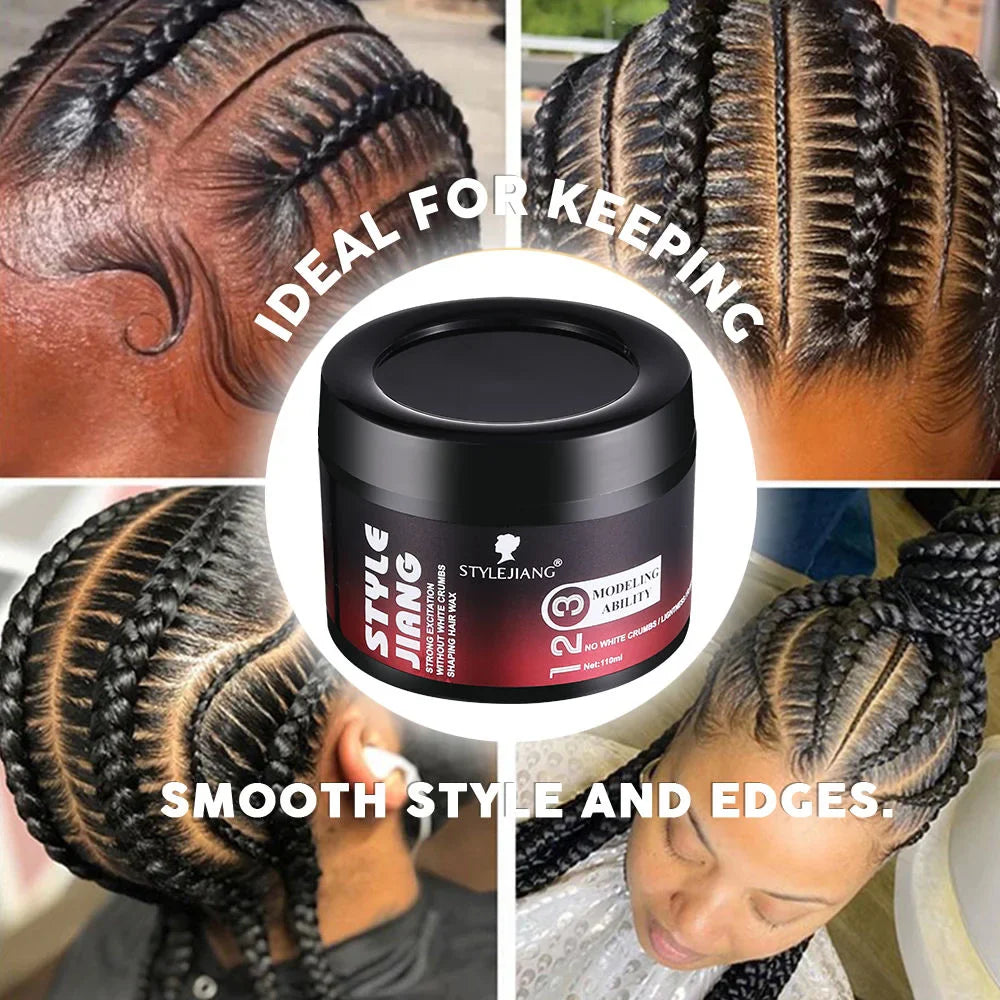Style Jiang Water Based Strong Edge Control Extreme Hold Styling Hair Wax - 110ml
