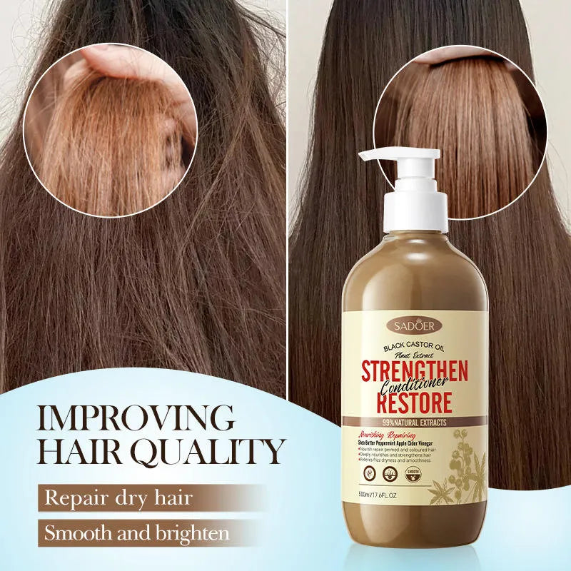 SADOER Anti-Dandruff Black Castor Oil Hair Conditioner - 500ml