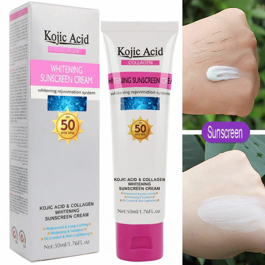 Kojic Acid Collagen Whitening Sunscreen Cream - 50ml | Premium Skincare & Beauty Products in Pakistan
