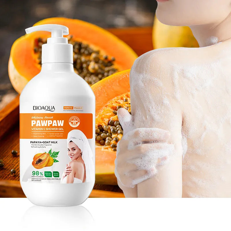Bioaqua Papaya Plant Extract Vitamin C Shower Gel - 180ml