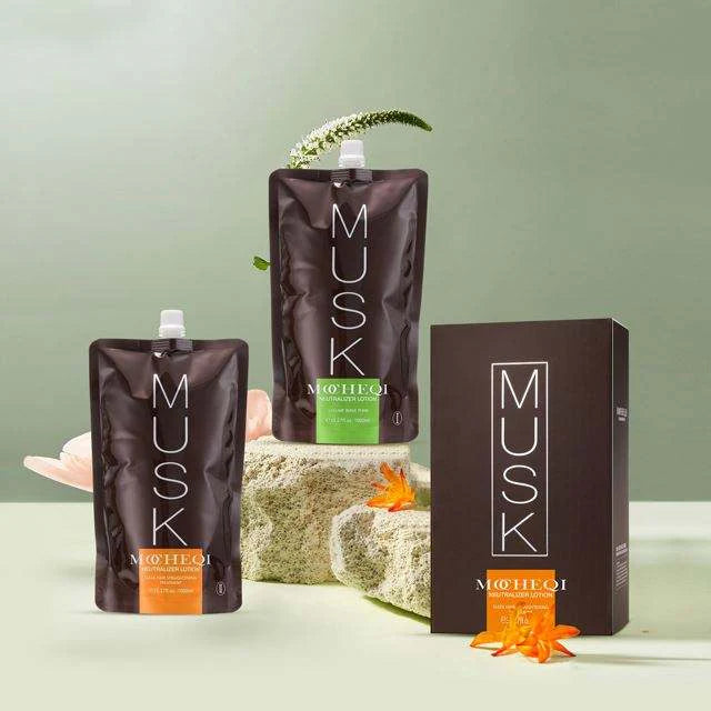 MOCHEQI Musk professional hair straightening cream and neutralizer lotion kit - 120ml