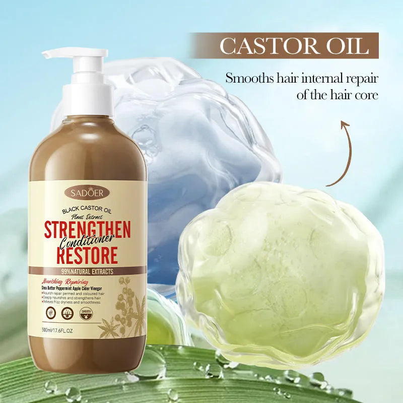 SADOER Anti-Dandruff Black Castor Oil Hair Conditioner - 500ml