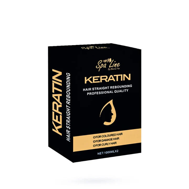 Glamorous Face Spa Line Hair Straight Rebonding Professional Quality Keratin 1000ml x 2