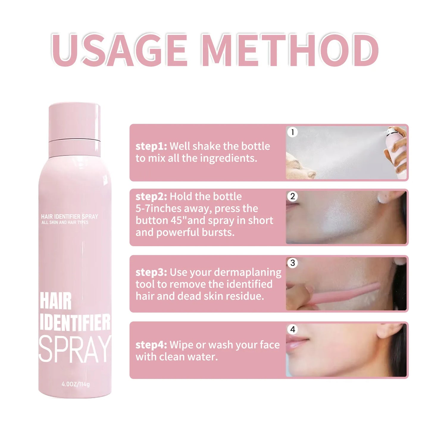 Hair Identifier Spray Set For Face Shaving - 100ml