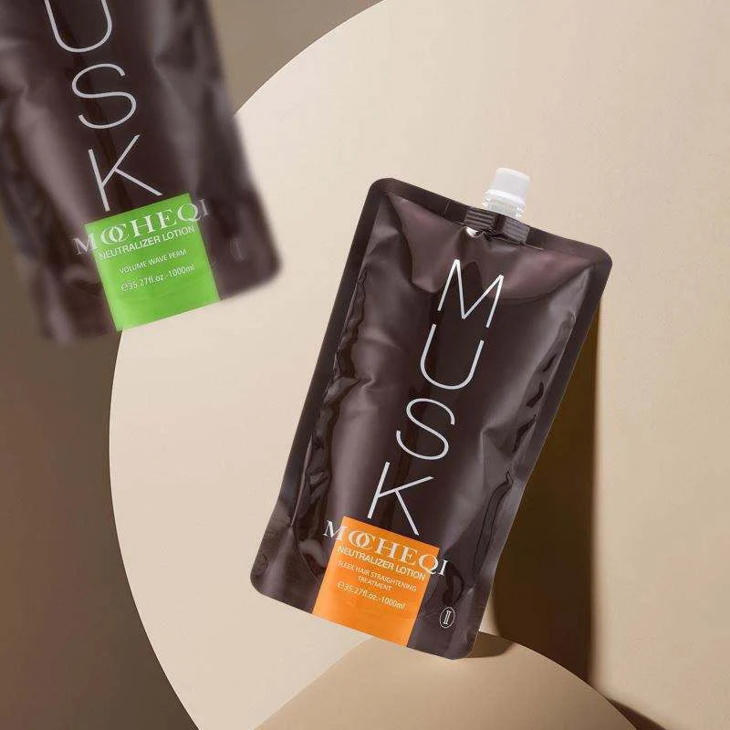 MOCHEQI Musk professional hair straightening cream and neutralizer lotion kit - 120ml
