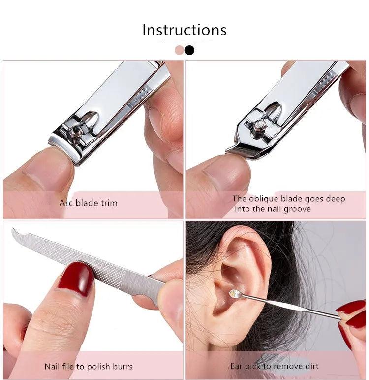 Stainless Steel Nail Clipper Cutter Set-  4Pcs | Premium Skincare & Beauty Products in Pakistan