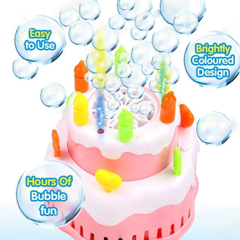 Birthday Moving Cake Bubble Machine