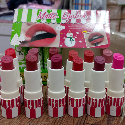 Matte Lipstick (12 Vibrant Shades)