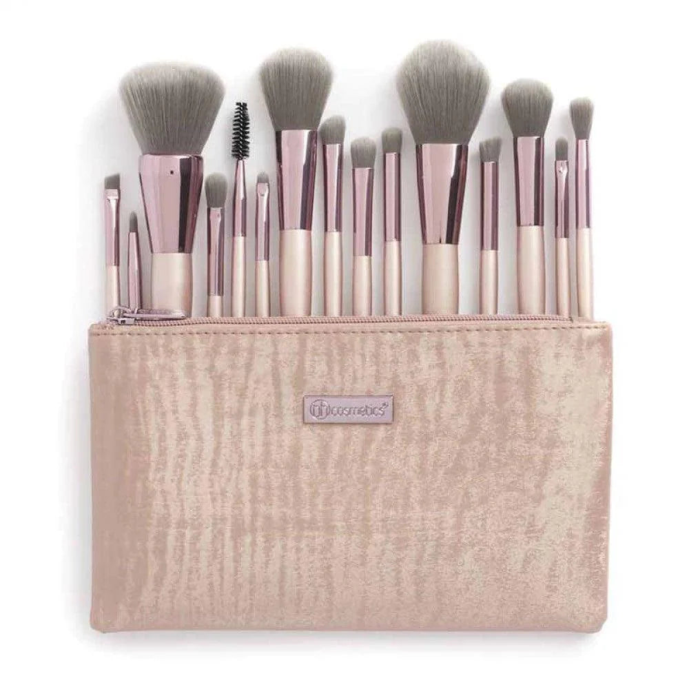 BH Cosmetics Lavish Brush Set With Cosmetic Bag - 15 Pcs