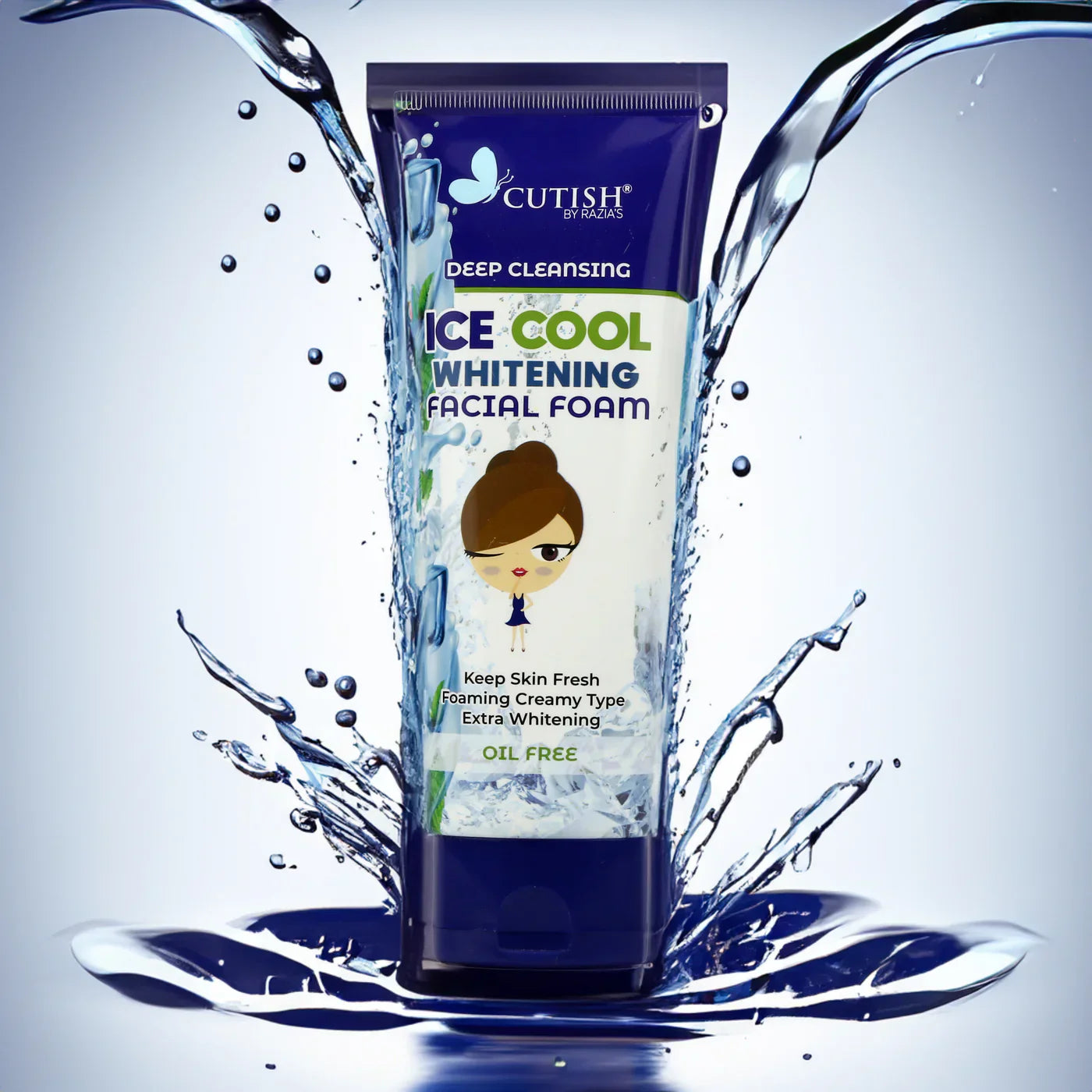 Cutish Ice coal Whitening Facial Foam - 100g