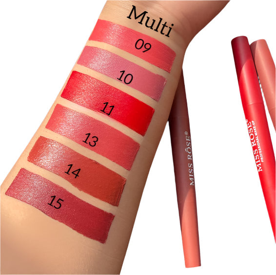 Miss Rose High Pigment  2-in-1 Lip Liner Lipstick - Multi Shades