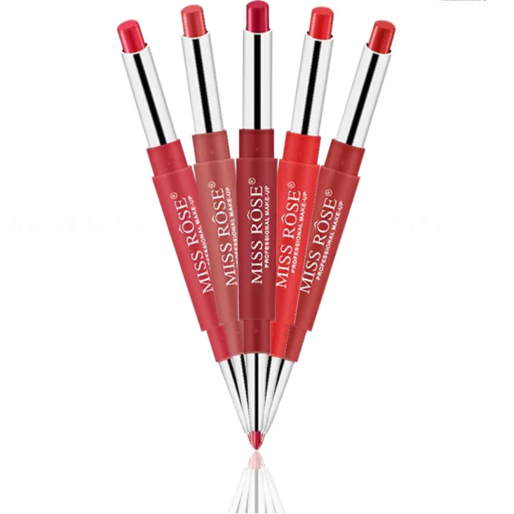 Miss Rose High Pigment 2 In 1 Lip Liner Lipstick - Reds Shades