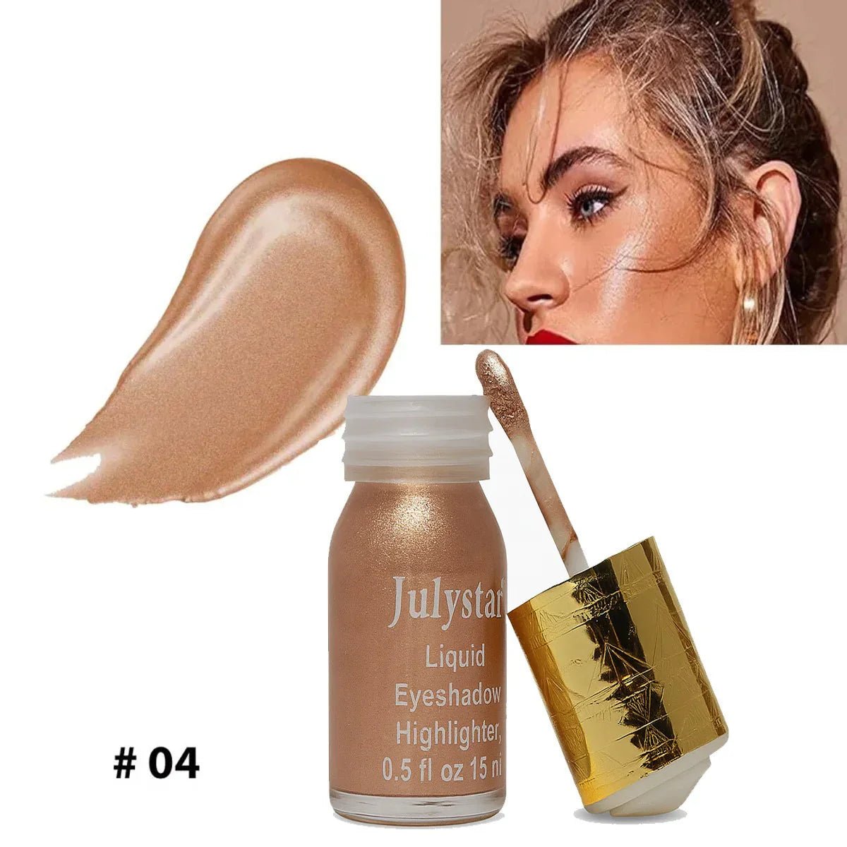 JulyStar Silky Glow Liquid Eyeshadow Highlighter - 15ml