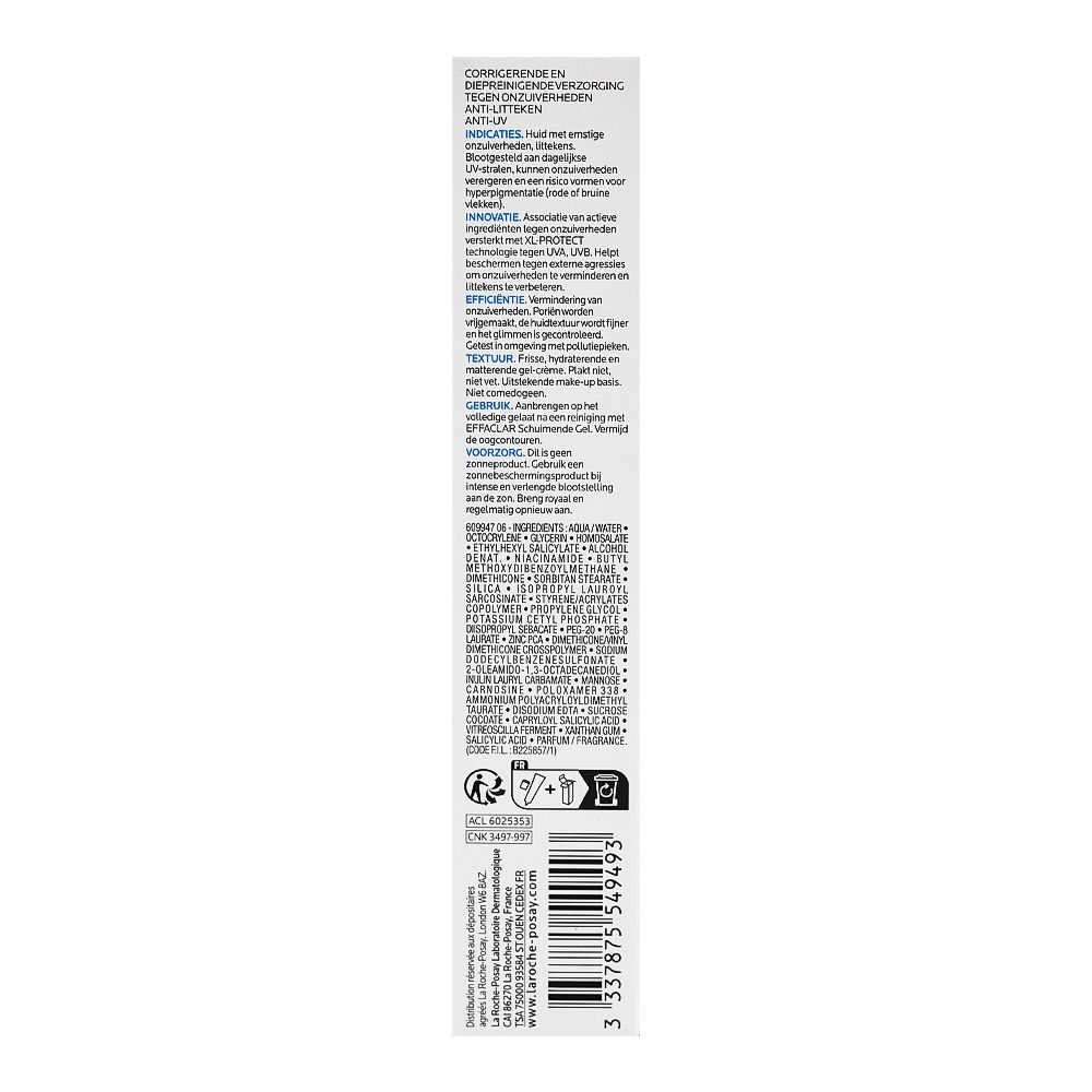 La Roche-Posay Effaclar Duo[+] SPF-30 Anti-Imperfections Cream, For Oily Acne-Prone Skin - 40ml